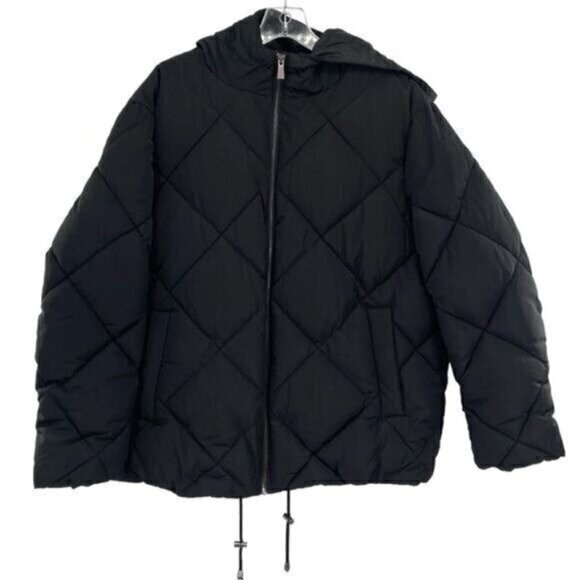 ASOS Jackets & Blazers - Asos Womens Black Puffer Coat Jacket Outdoor Winter